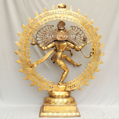 Lord Natraj Sculpture Ecstatic Dance form of Lord Shiva 48"