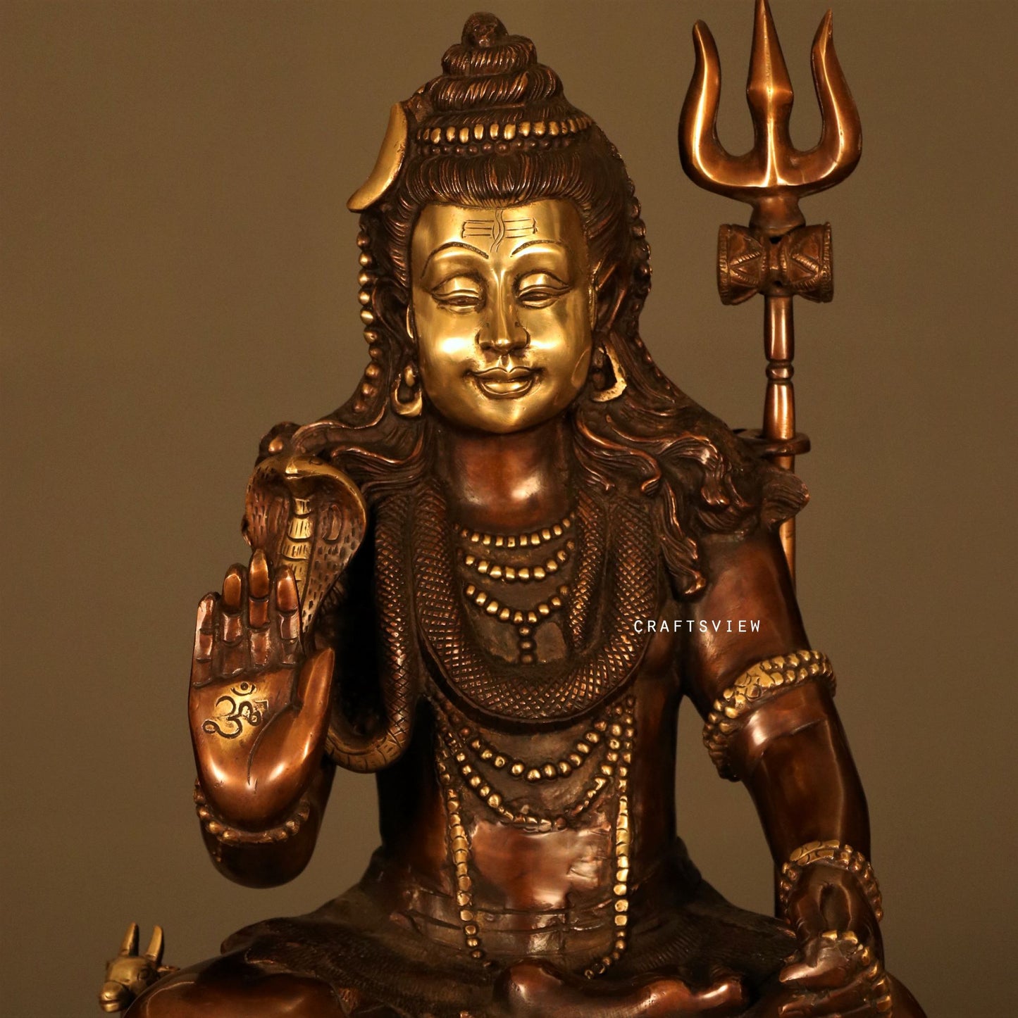 Brass Lord Shiva Statue 20"