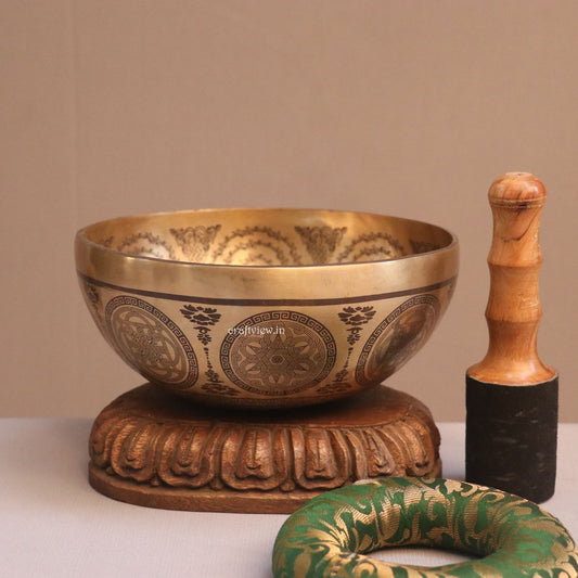 10" Buddha Carving Singing Bowl