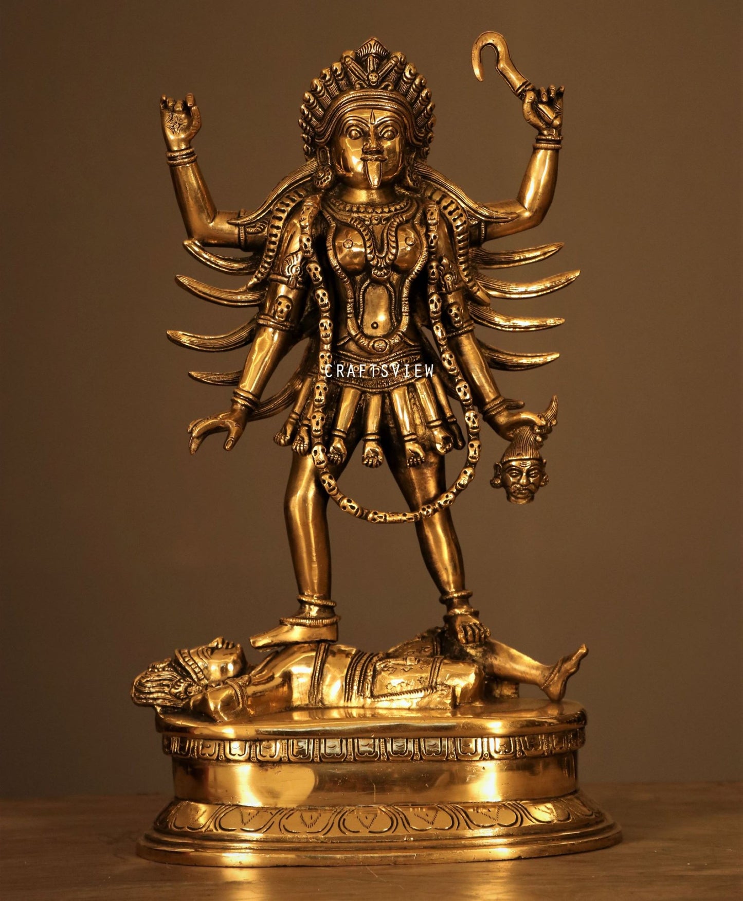 Brass Kali Statue 18"