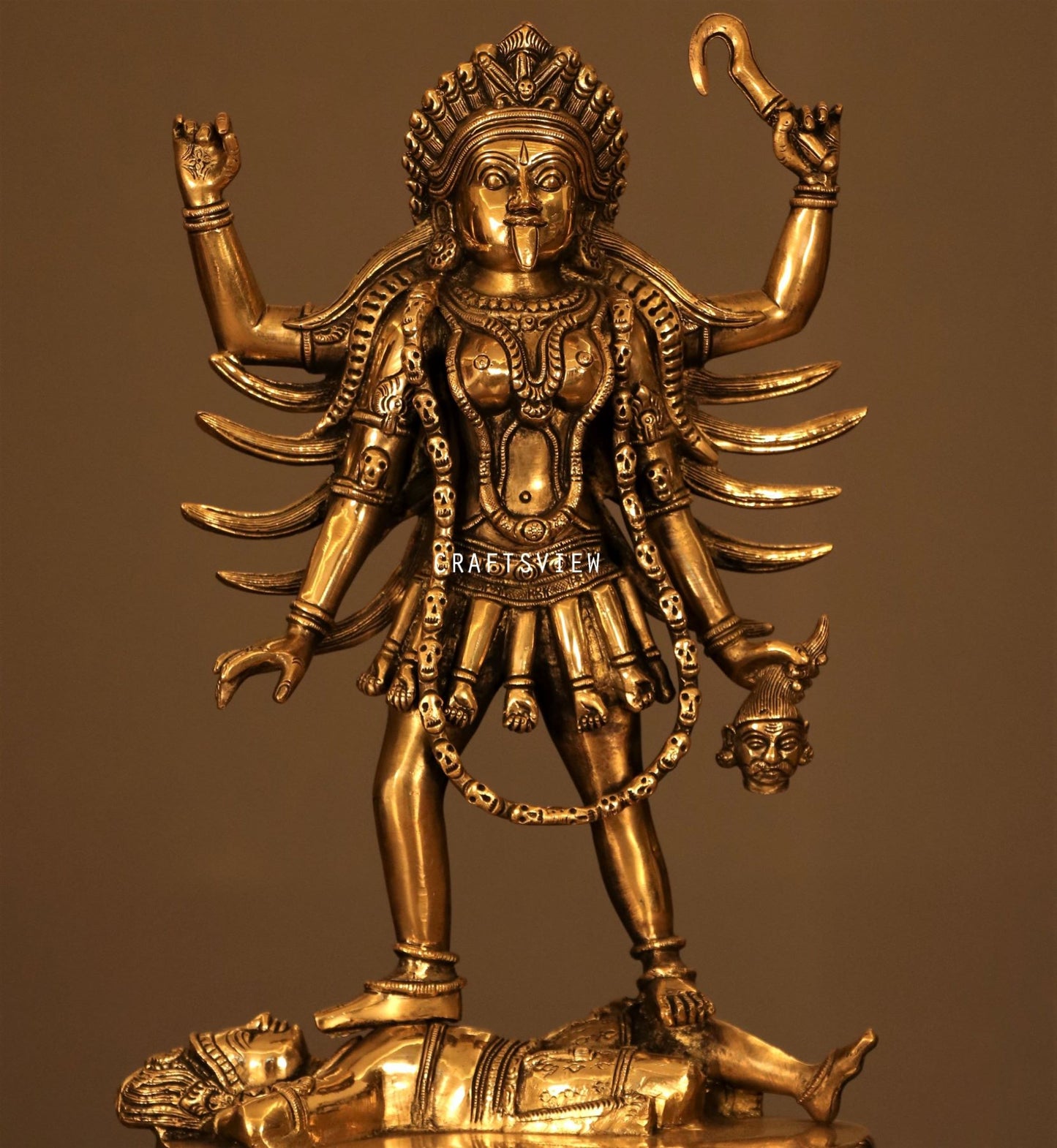 Brass Kali Statue 18"