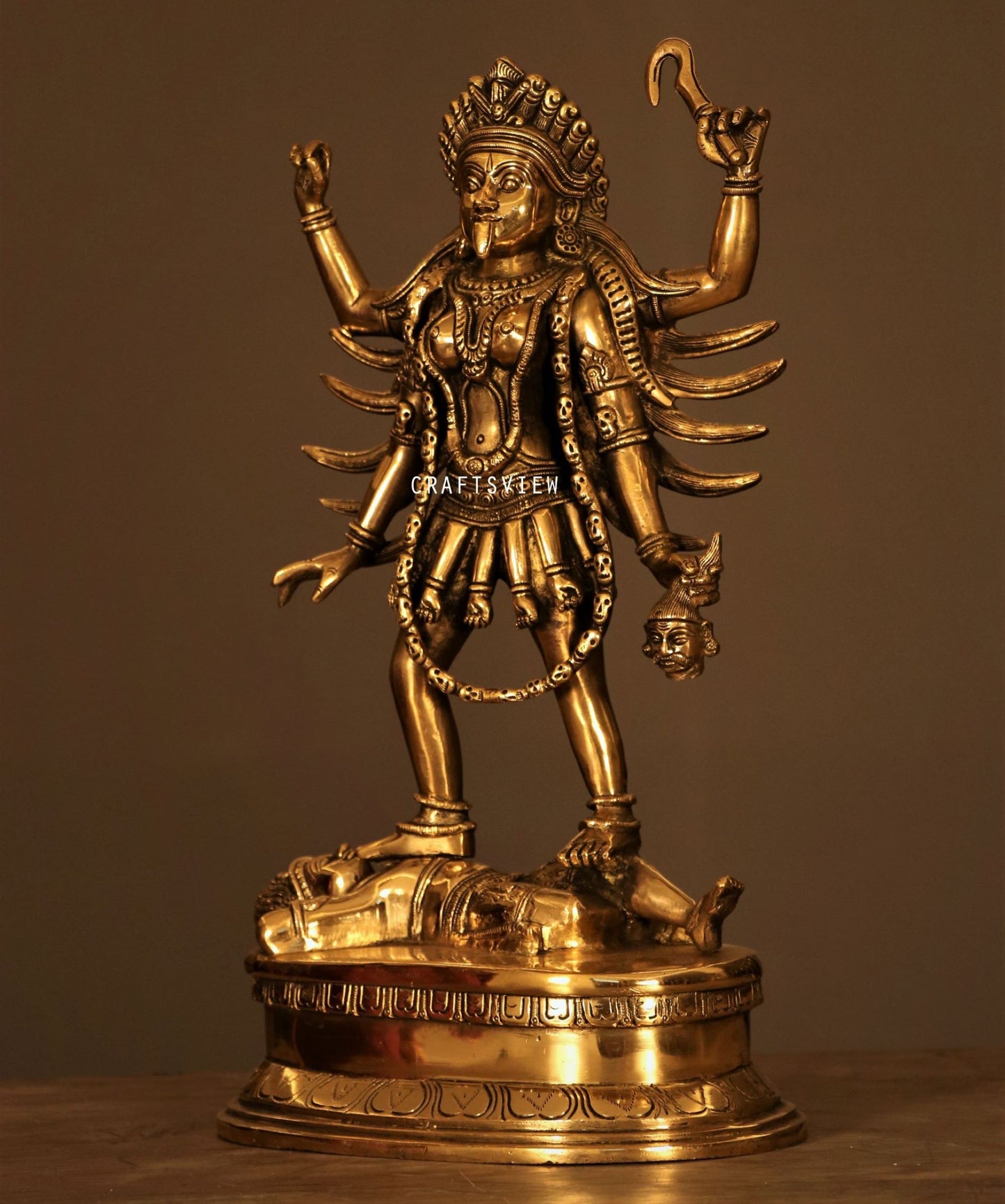 Brass Kali Statue 18"