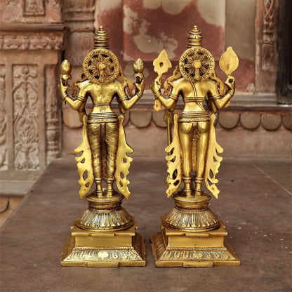 Brass Vishnu Lakshmi Statue