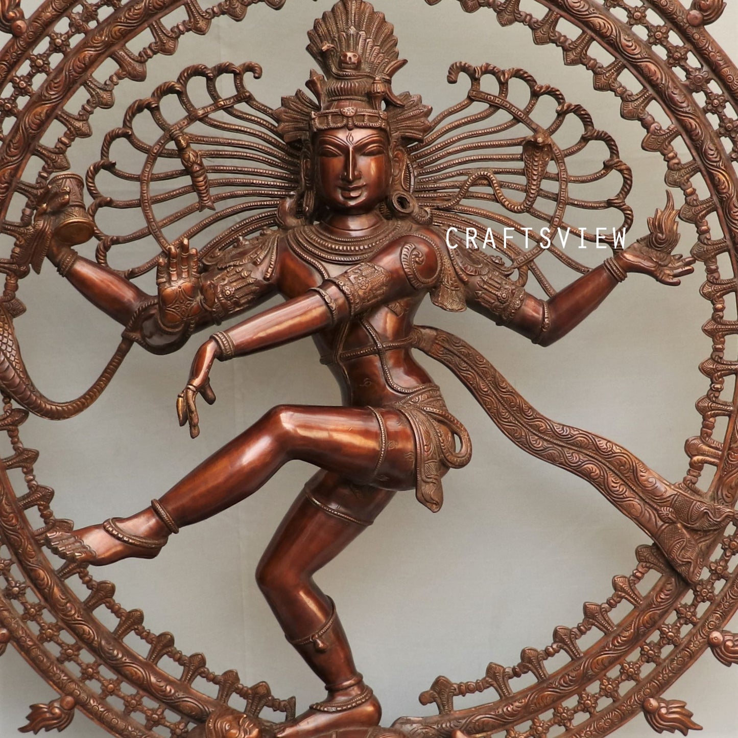 Exquisite Lord Natraja Sculpture Ecstatic Dance form of Lord Shiva 48"