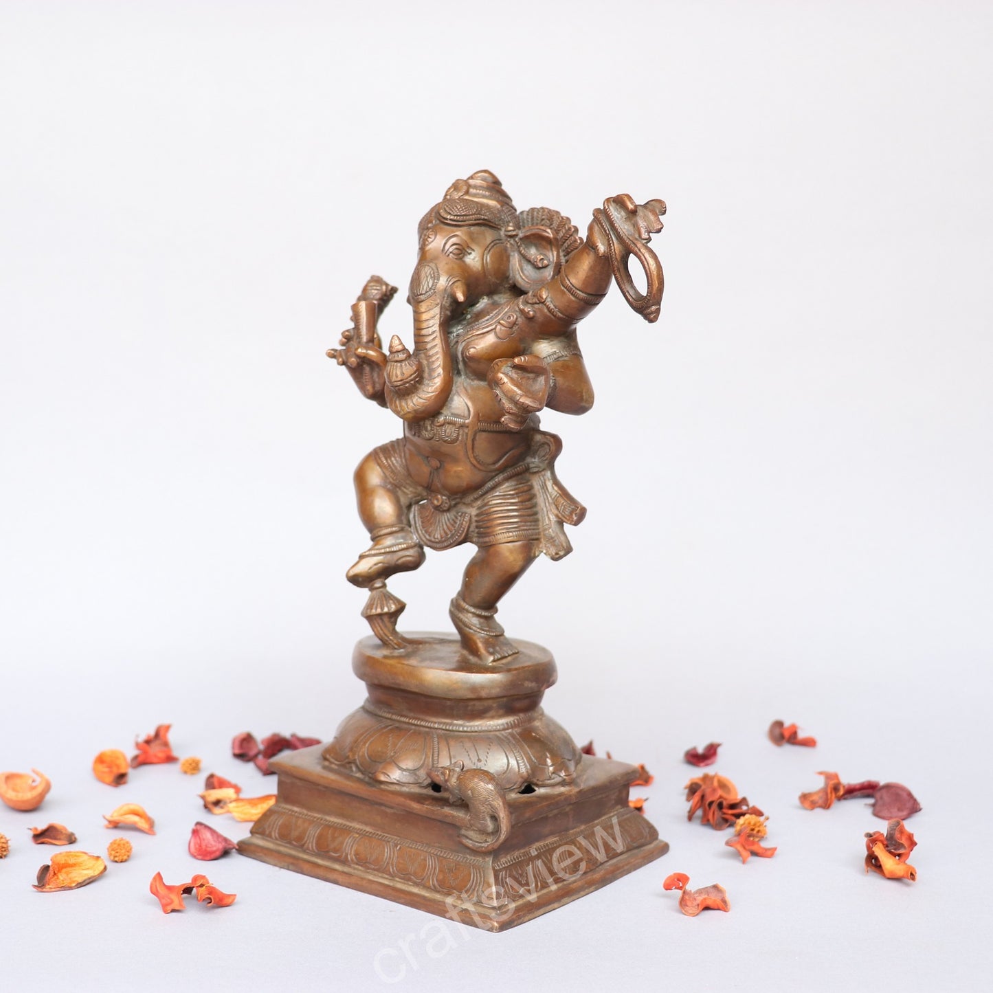 Brass Dancing Ganesh Idol