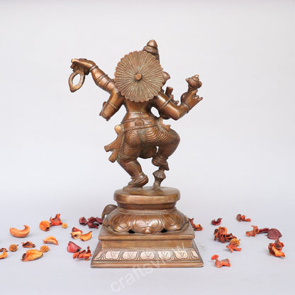 Brass Dancing Ganesh Idol
