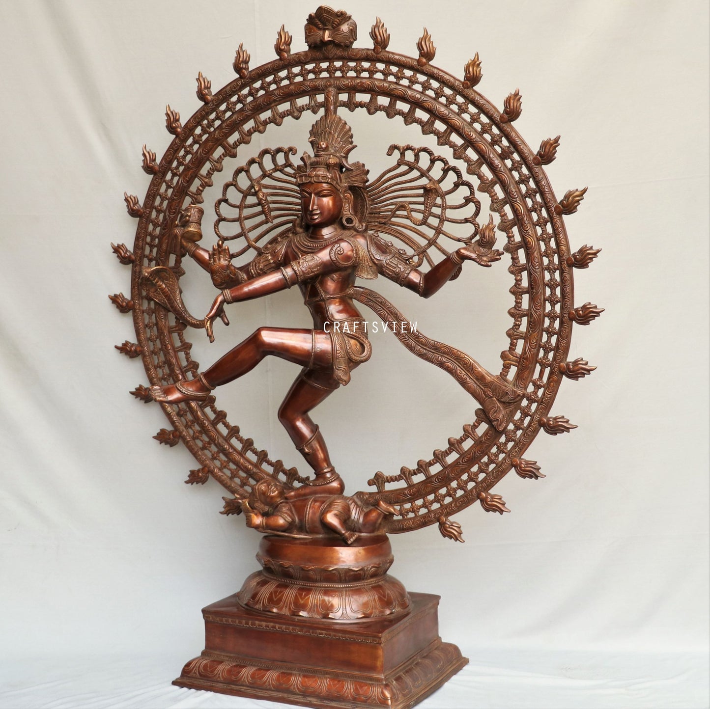 Exquisite Lord Natraja Sculpture Ecstatic Dance form of Lord Shiva 48"