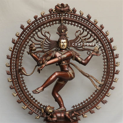 Brass Natraj Statue Fine Work Handmade 37"