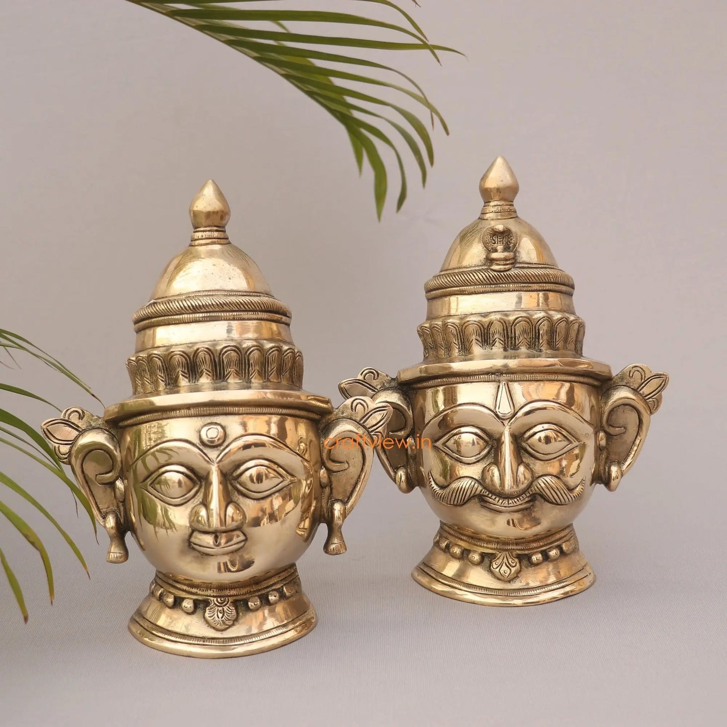 Decorative Brass Shiva Gauri Mask