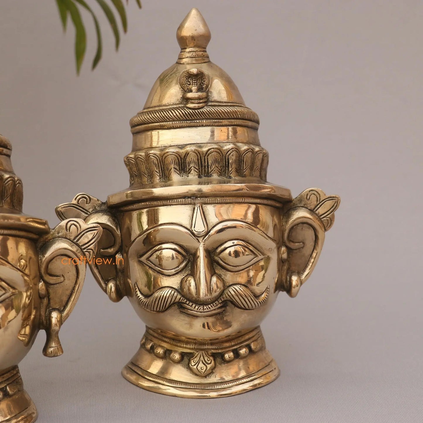 Decorative Brass Shiva Gauri Mask