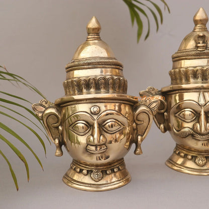 Decorative Brass Shiva Gauri Mask