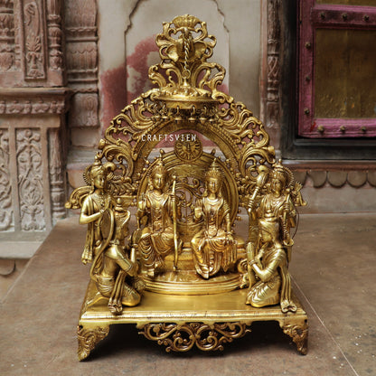 Brass Ramdarbar Idol With Prabhavali