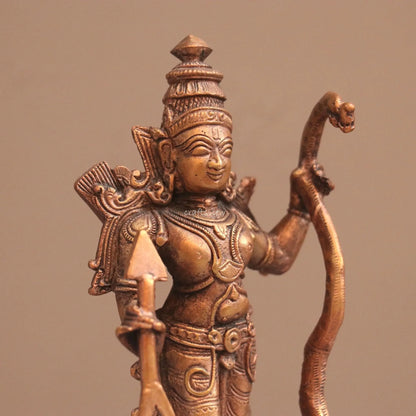 Pure Copper Lord Rama Idol | Fine Craft | 17 CM Craftsview