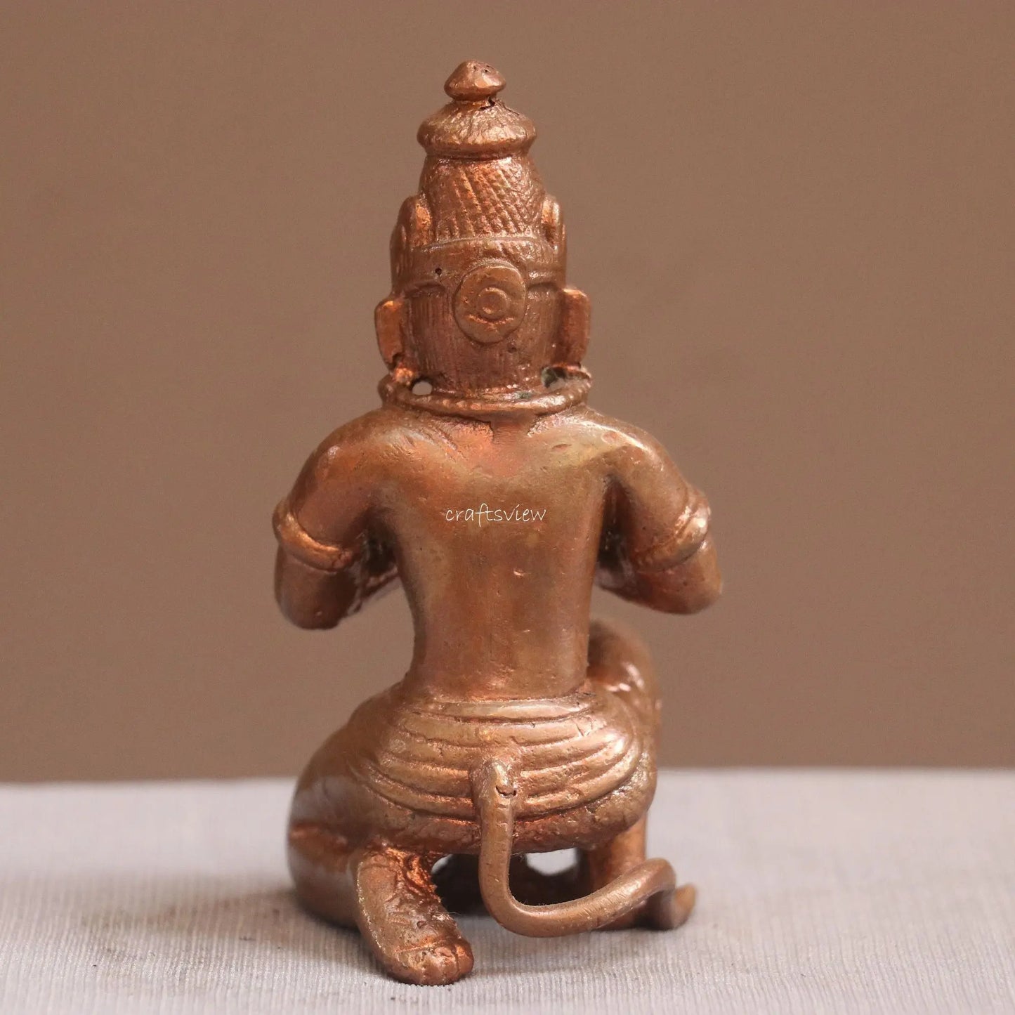 Pure Copper Hanuman Idol | Fine Craft | 9 CM Craftsview