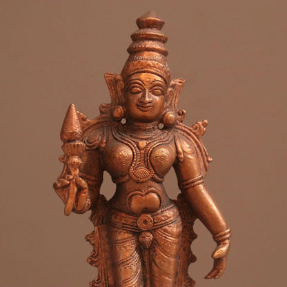 Pure Copper Parvati Idol | Fine Craft | 11 CM Craftsview