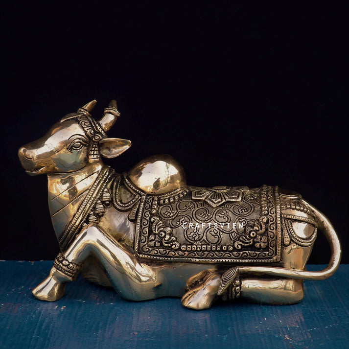 Brass Nandi Statue - Craftview