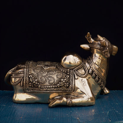 Brass Nandi Statue