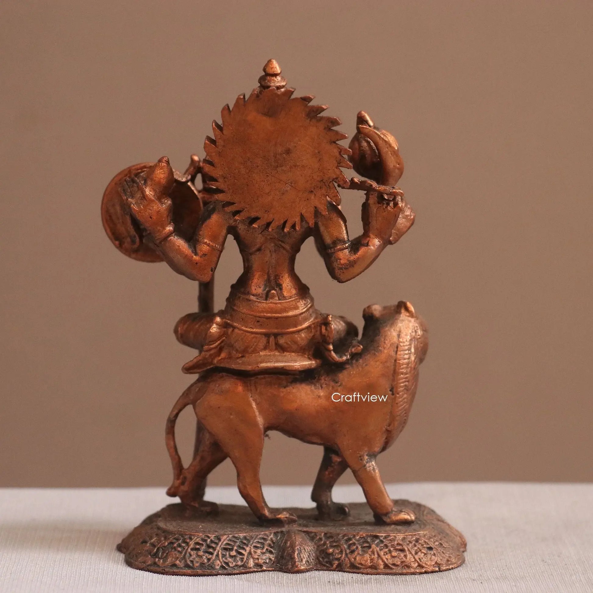 Pure Copper Mahisasur Mardini Durga Idol | Fine Craft | 12 CM Craftsview