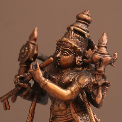 Pure Copper Krishna Idol | Fine Craft | 14 CM Craftsview