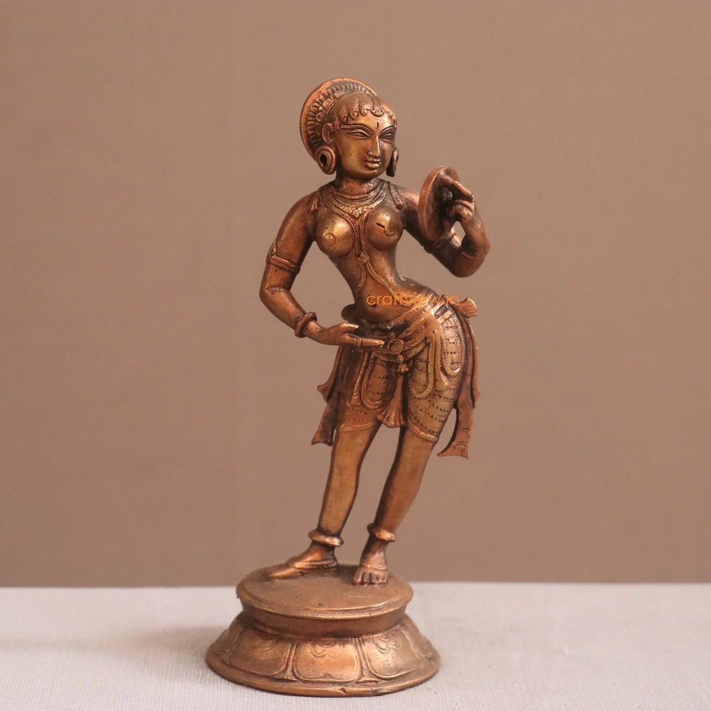 Pure Copper Shringar Rata Nayika Idol | Fine Craft | 17 CM Craftsview