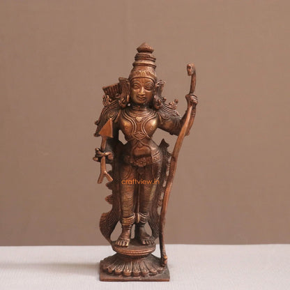 Pure Copper Lord Rama Idol | Fine Craft | 15 CM Craftsview