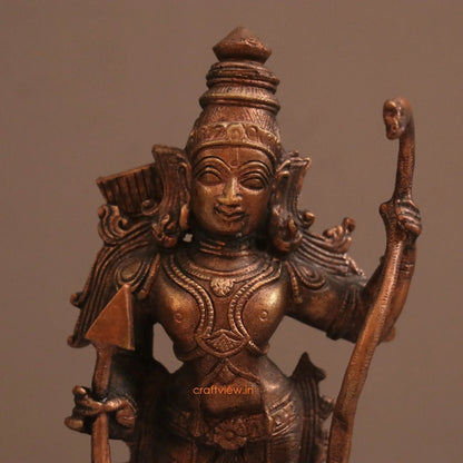 Pure Copper Lord Rama Idol | Fine Craft | 15 CM Craftsview