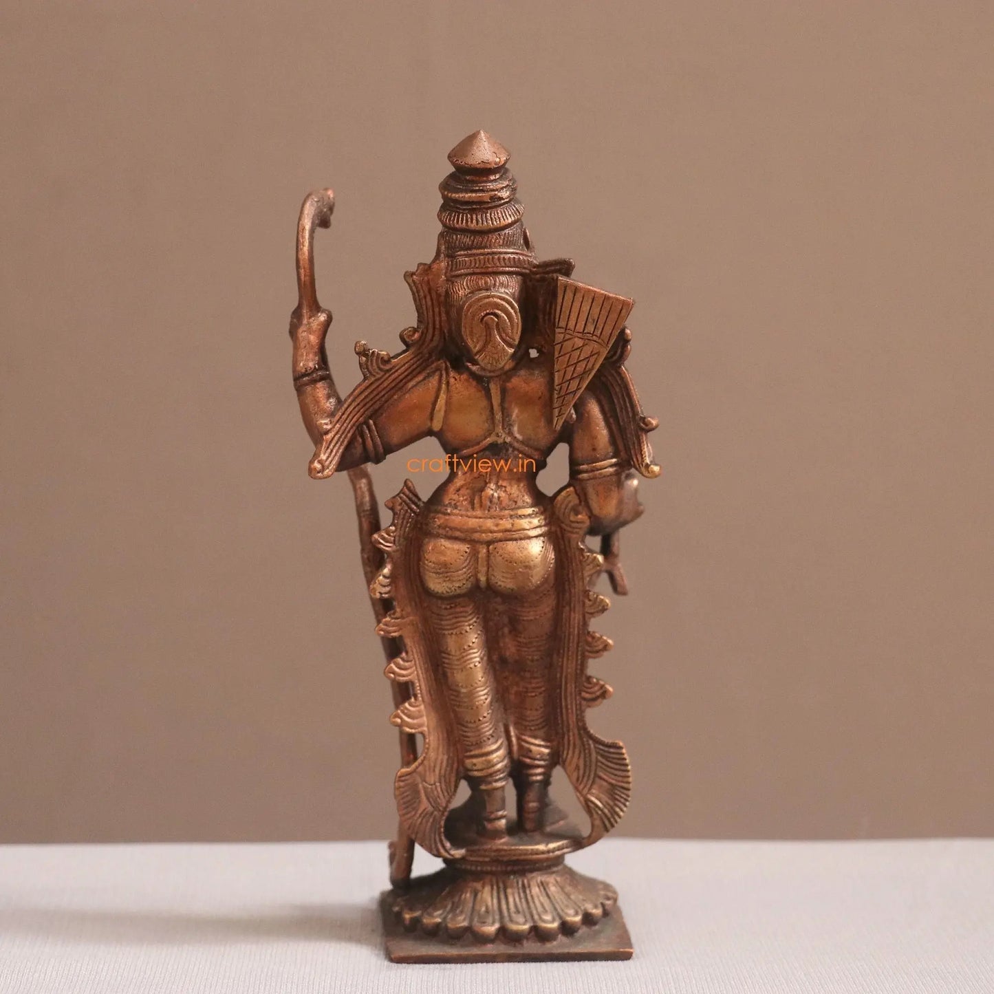 Pure Copper Lord Rama Idol | Fine Craft | 15 CM Craftsview