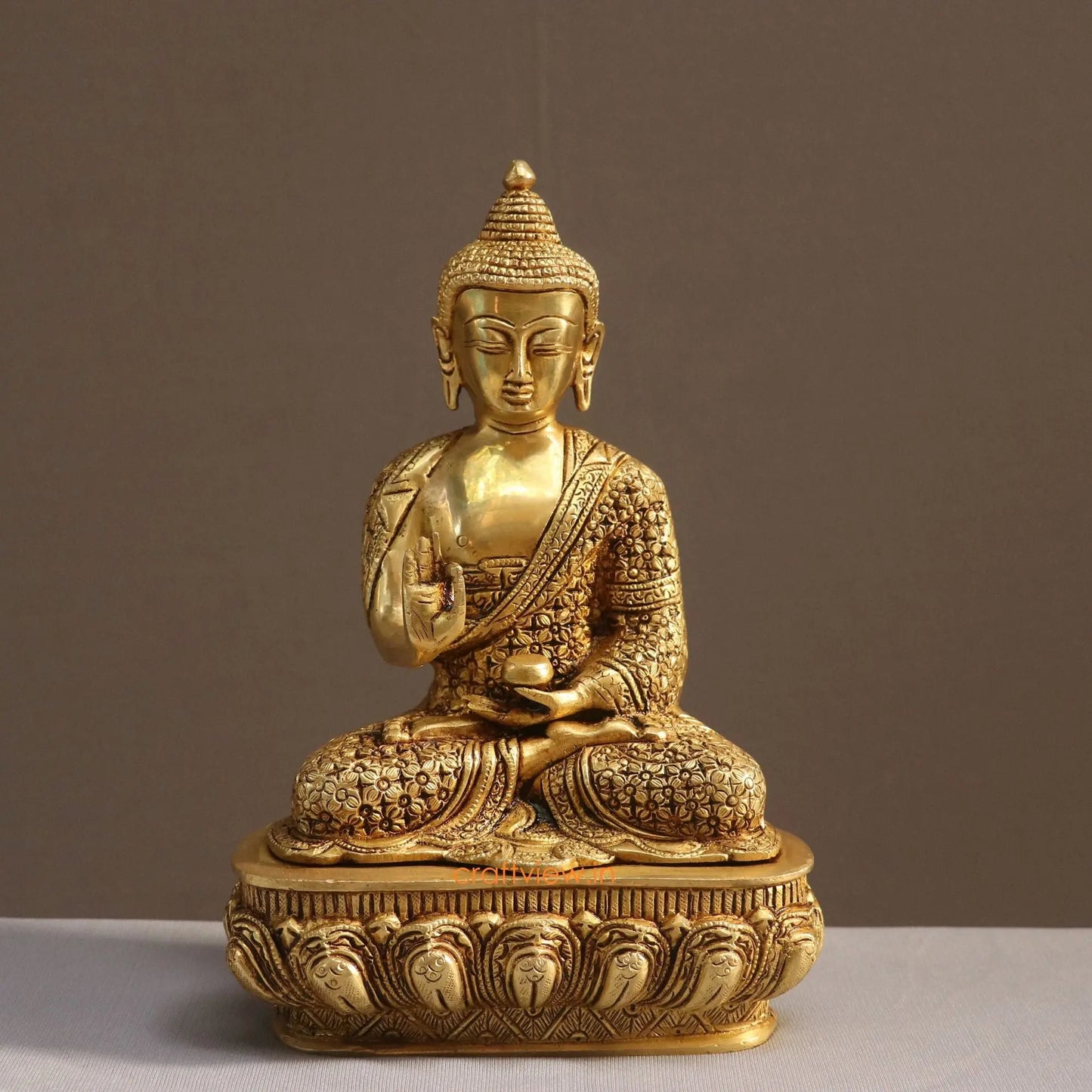 Brass Buddha Blessing Idols 10" - Craftview