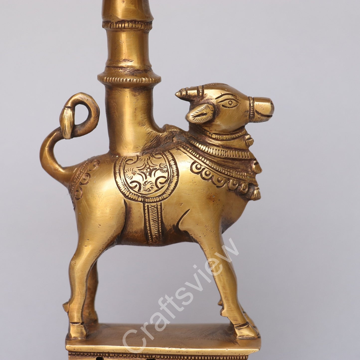 Brass Nandi Decorative Stand