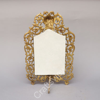 Vintage Brass Photo Frame Scroll Memories