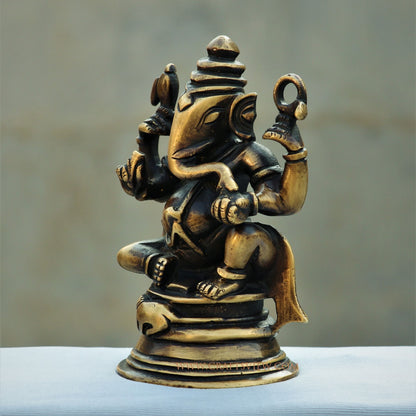 Brass Ganesh Statue 5"