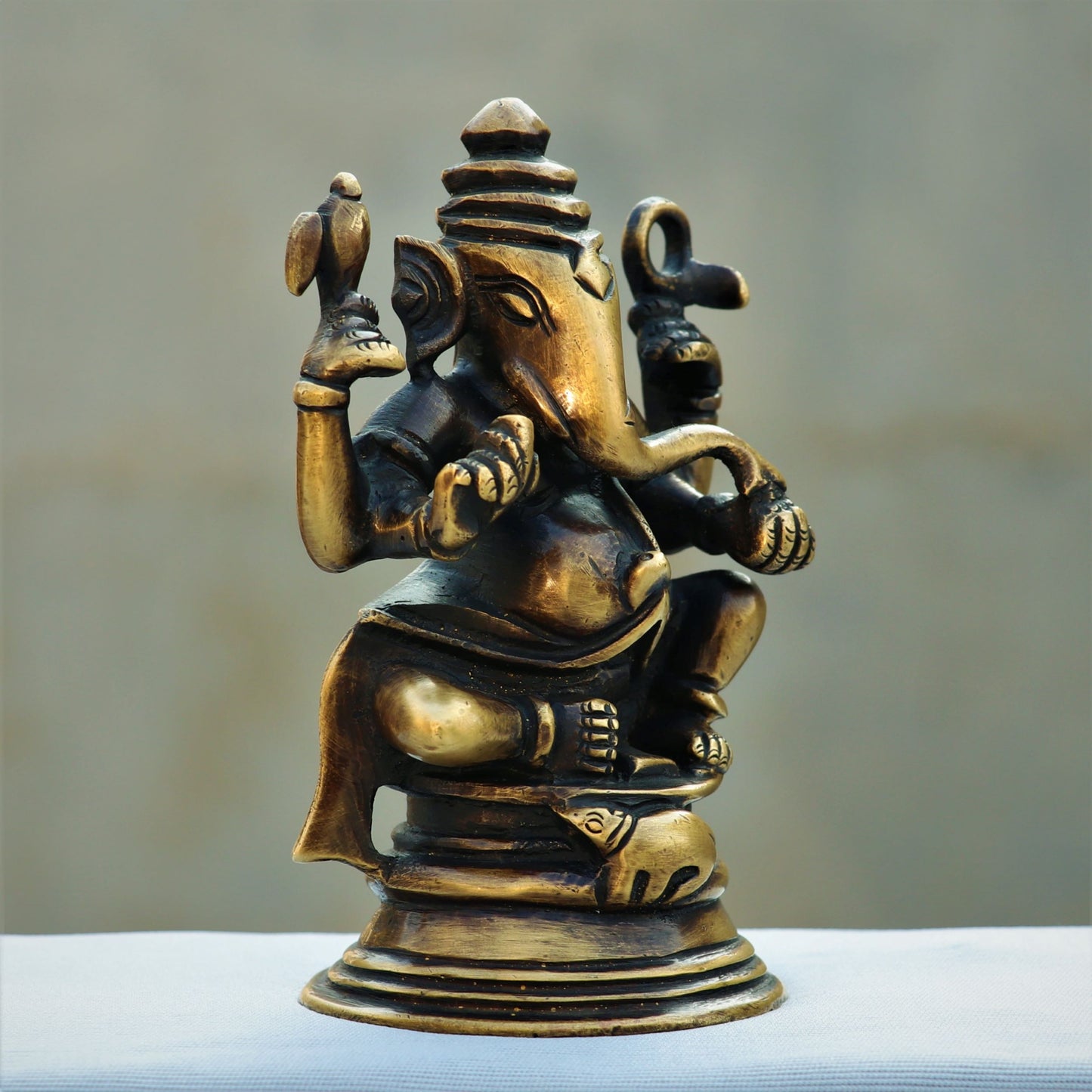 Brass Ganesh Statue 5"