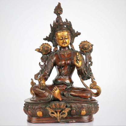 Brass Tara Statue 19"