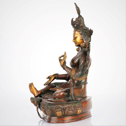 Brass Tara Statue 19"