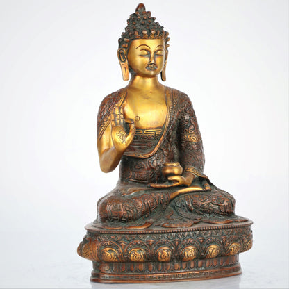 Brass Buddha Idol 13"