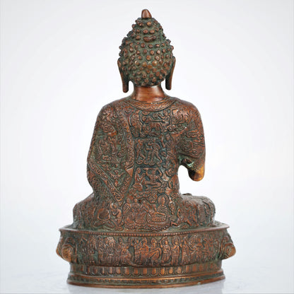 Brass Buddha Idol 13"