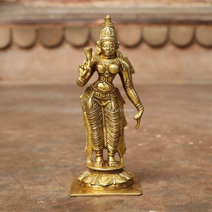 Brass Parvati Statue 5.5"