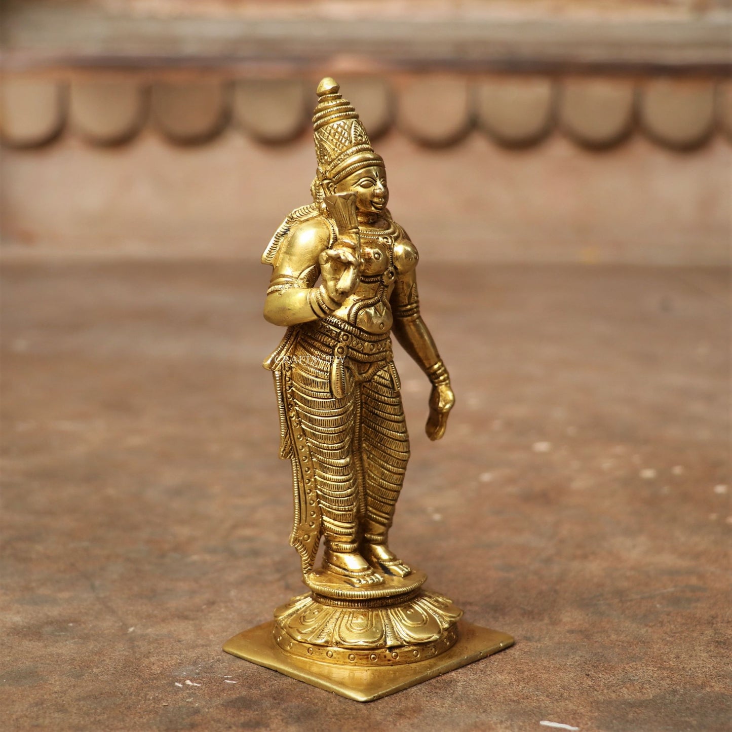 Brass Parvati Statue 5.5"