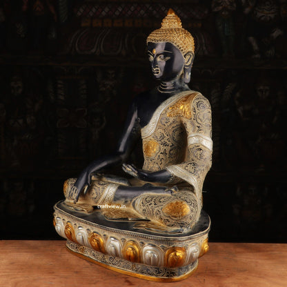 Lord Buddha Sculpture 22" Super fine Vintage Finished