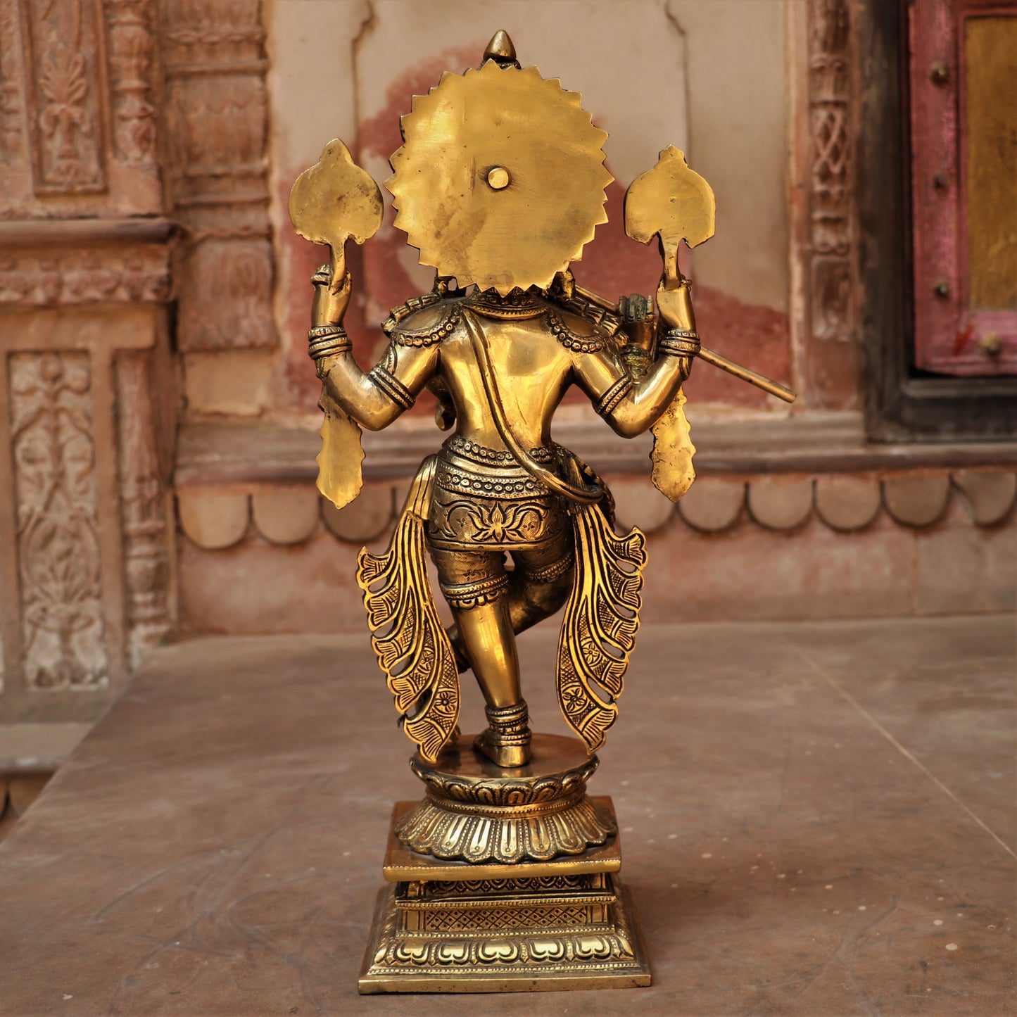 Brass Chola Krishna Idol With Flute