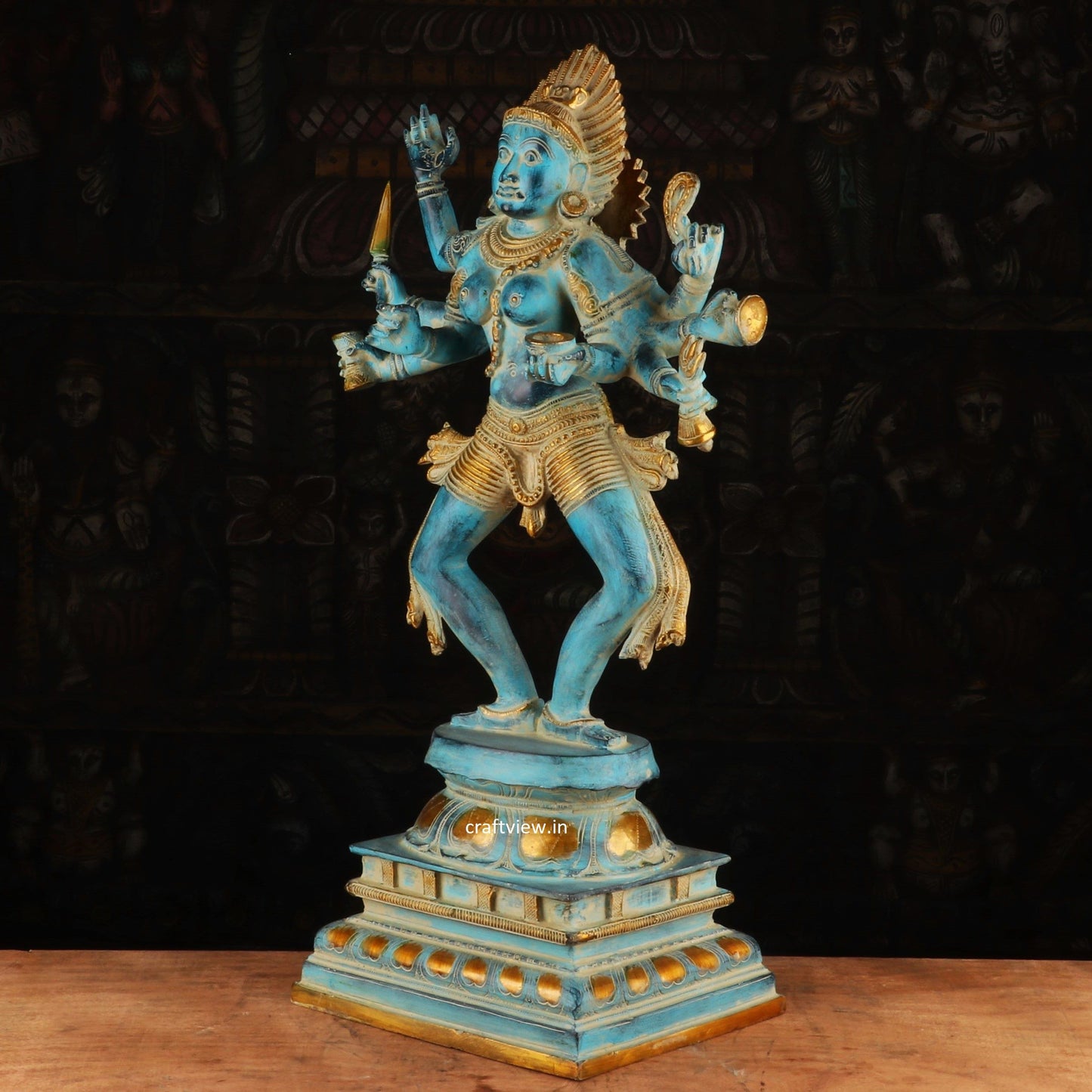 Brass Goddess Kali Statue a Powerful Embodiment of Shakti