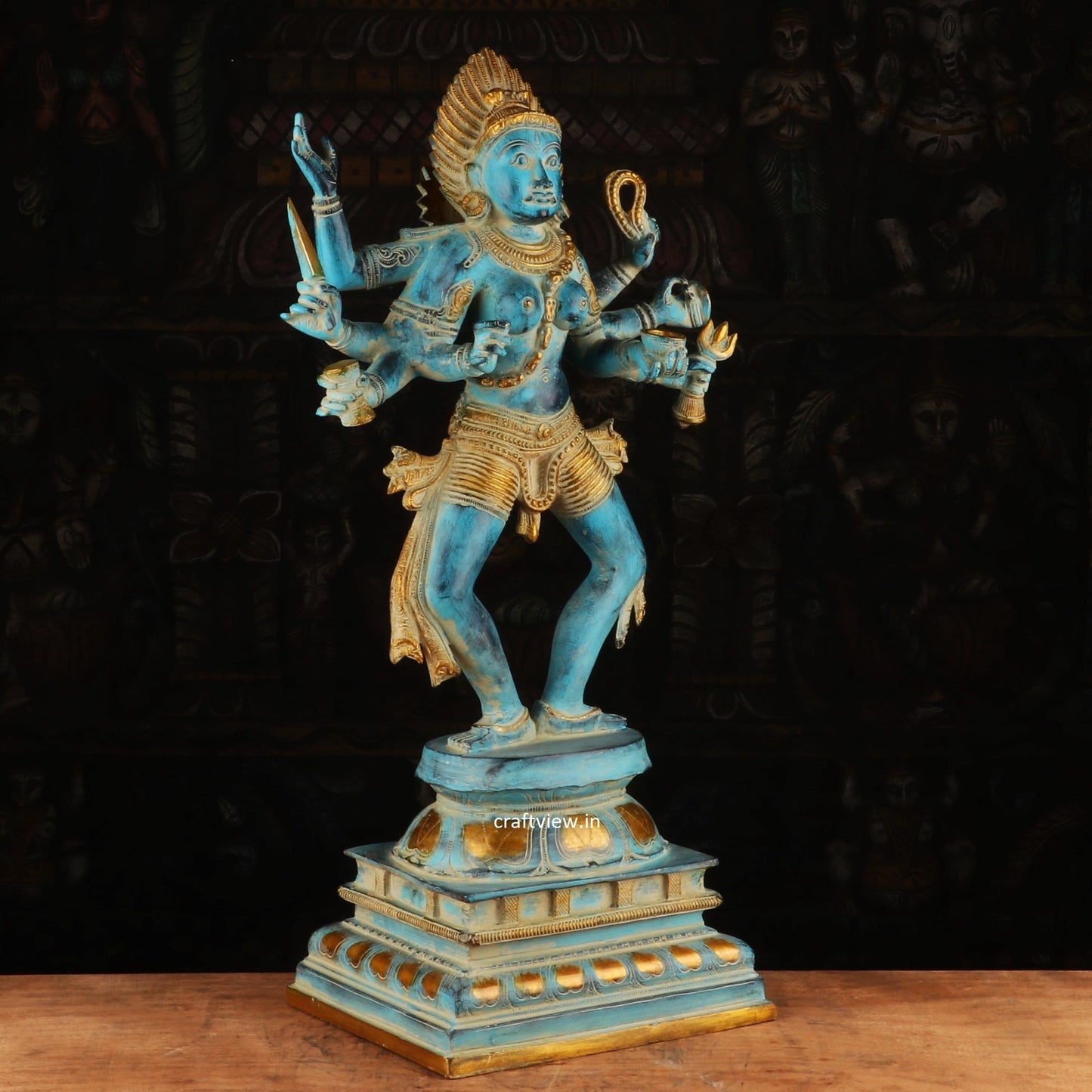 Brass Goddess Kali Statue a Powerful Embodiment of Shakti