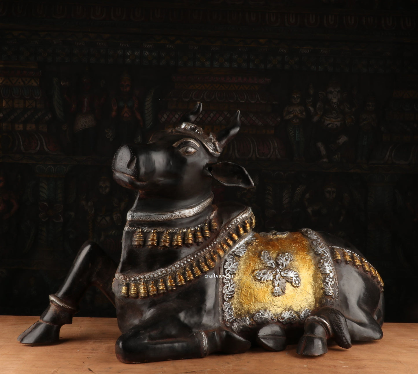 Waiting Meditation of Shiva Nandi Statue 21.5"