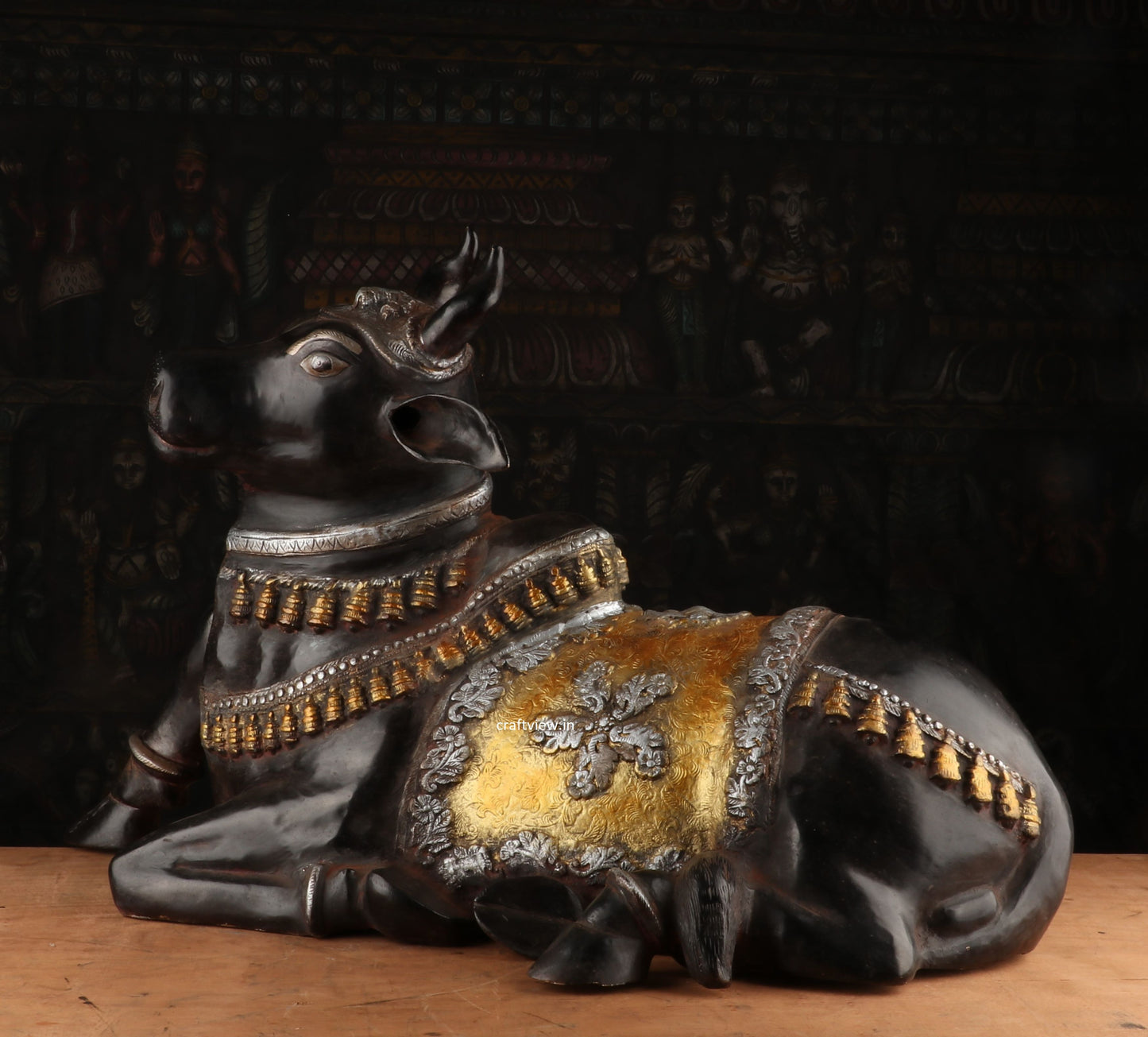 Waiting Meditation of Shiva Nandi Statue 21.5"