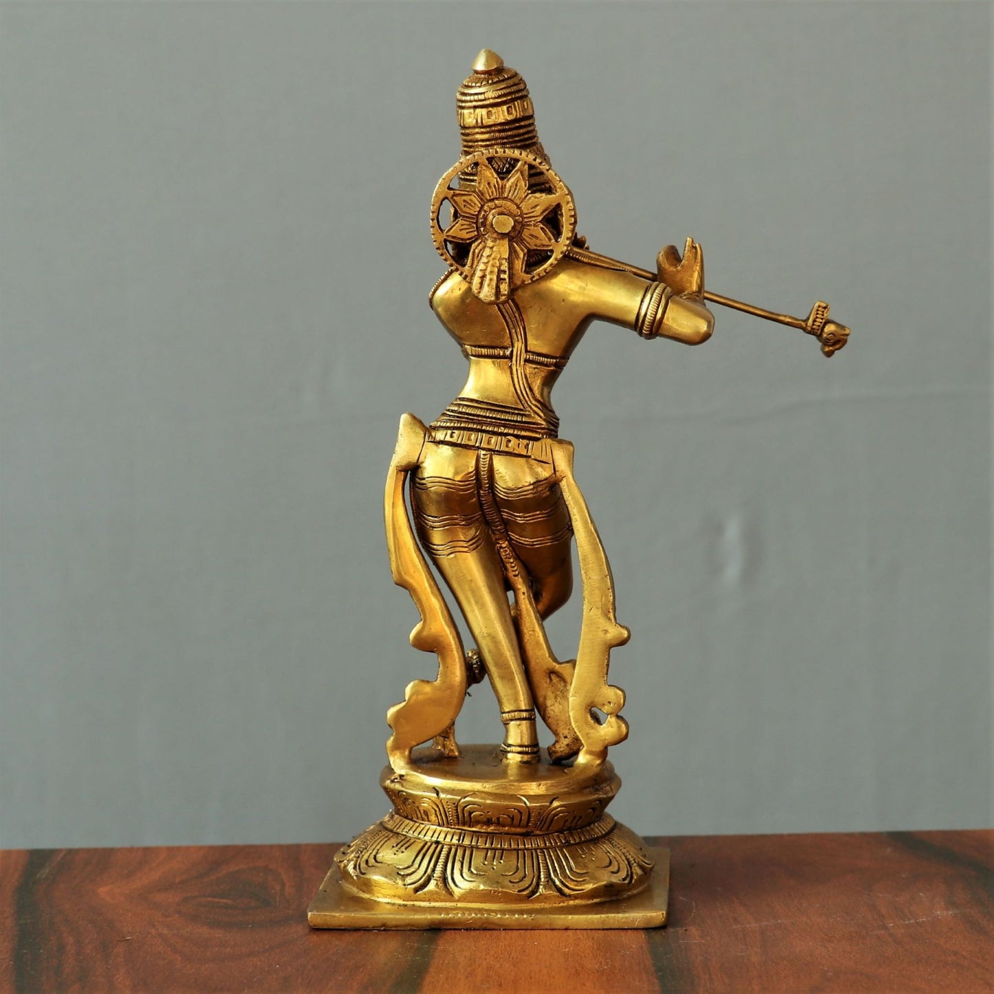 Brass Krishna Artistic Idol 10"