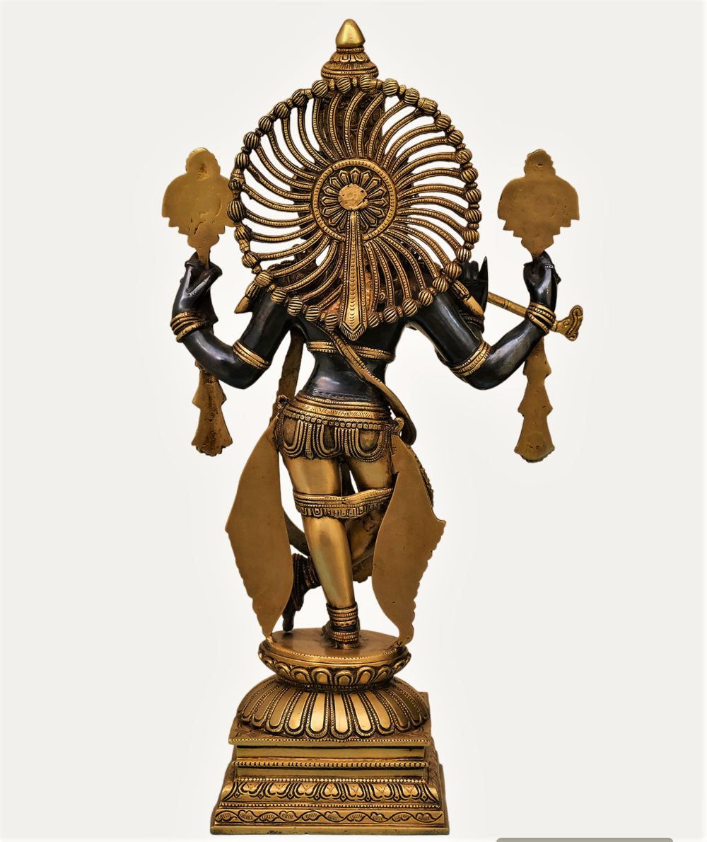 Brass Krishna Sculpture 24"