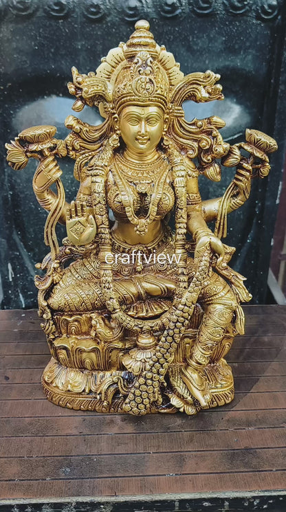 Brass Superfine Lakshmi Statue. 15"