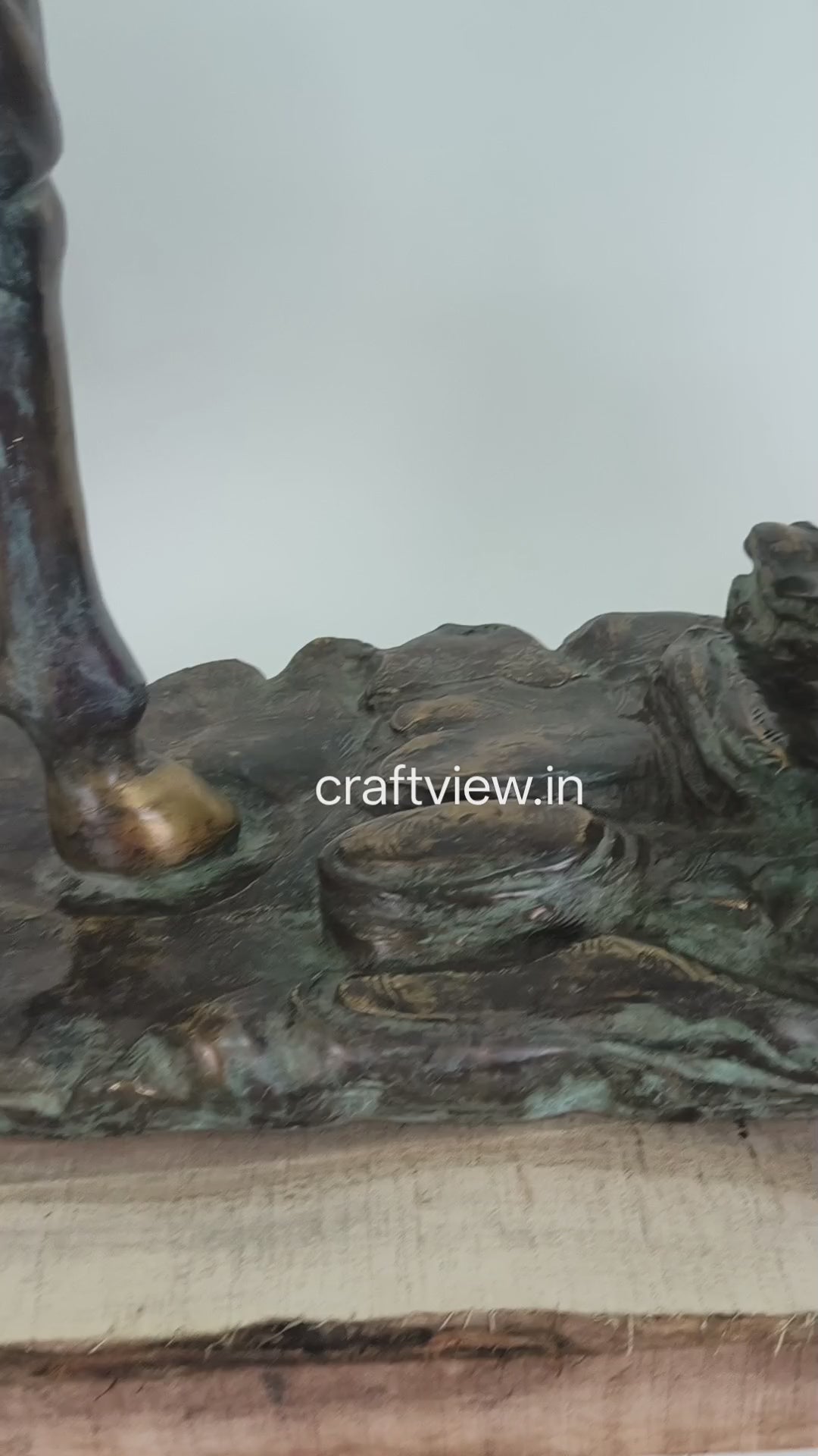 Decorative Bronze Sculpture a Mythical Unicorn-Like Horse and a Fairy/angel Figure.