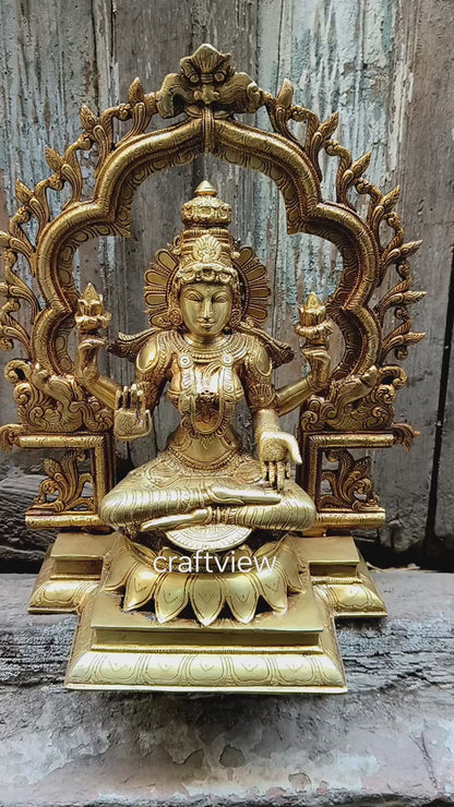 Brass Lakshmi Statue 15.5"