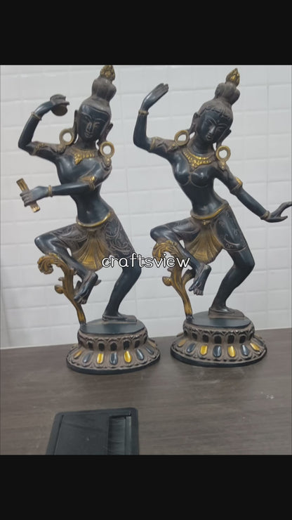 Shiva–Parvati Dancing Idols 15"